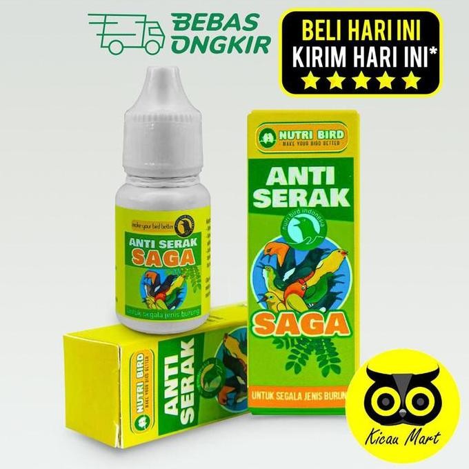 hanya disini] KICAU MART Saga Anti Serak Nutribird Obat Antibiotik Burung Kicau Suara Nyaring Obat B