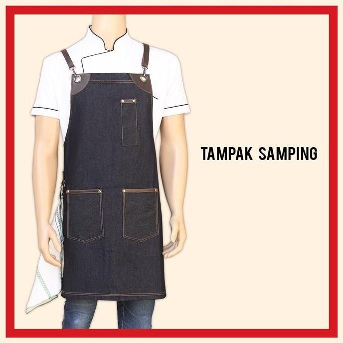 Apron Barista - Jeans (Synthetic Leather)