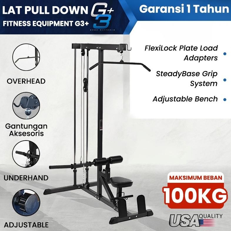 Lat Pull Down Alat Fitness Lat Pull Down Crossover Rowing Alat Fitness Multifungsi