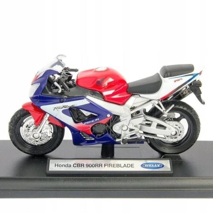 DIECAST MOTOR HONDA CBR900RR FIREBLADE WELLY 1:18