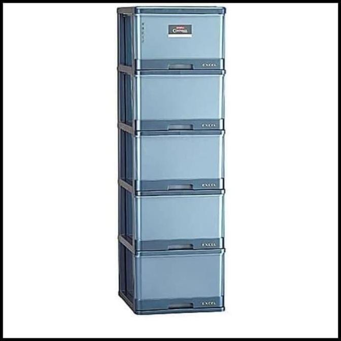 TERLARIS - Lemari Pakaian Susun 5 Excel Lion Star / Lemari Laci L5