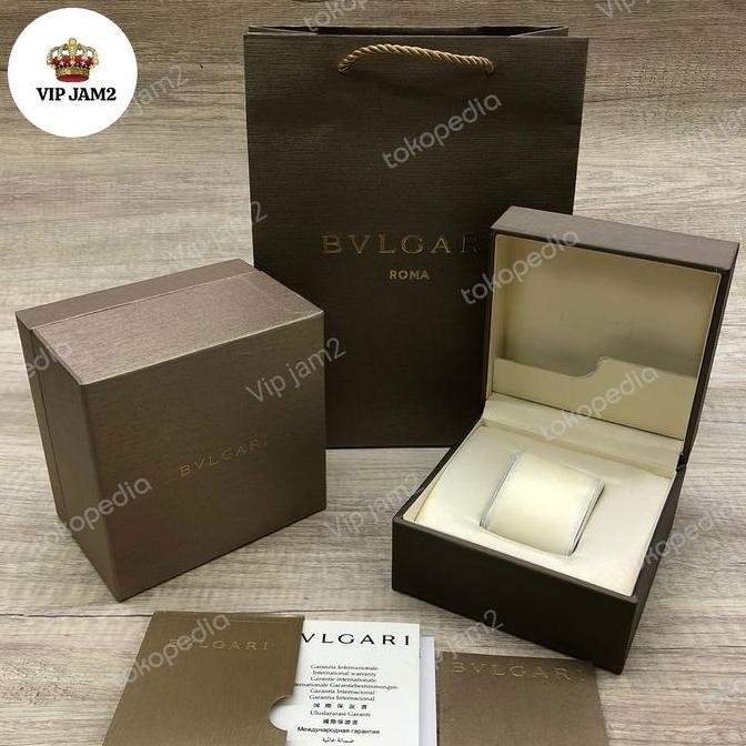 KOTAK JAM TANGAN BVLGARI ORIGINAL SEGI HITAM
