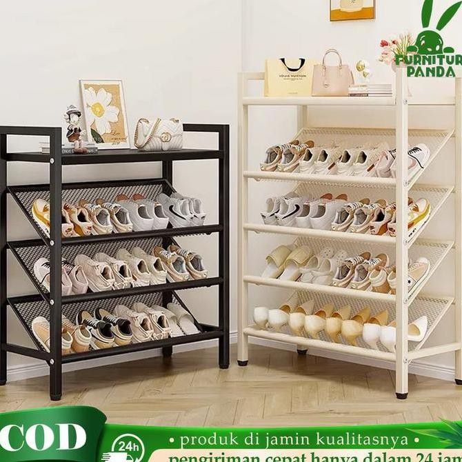 TERBARU - Rak Sepatu Besi Besar Kokoh Rak Sepatu Stainless 5 Susun Tempat Sepatu Kokoh Rak Susun Ser