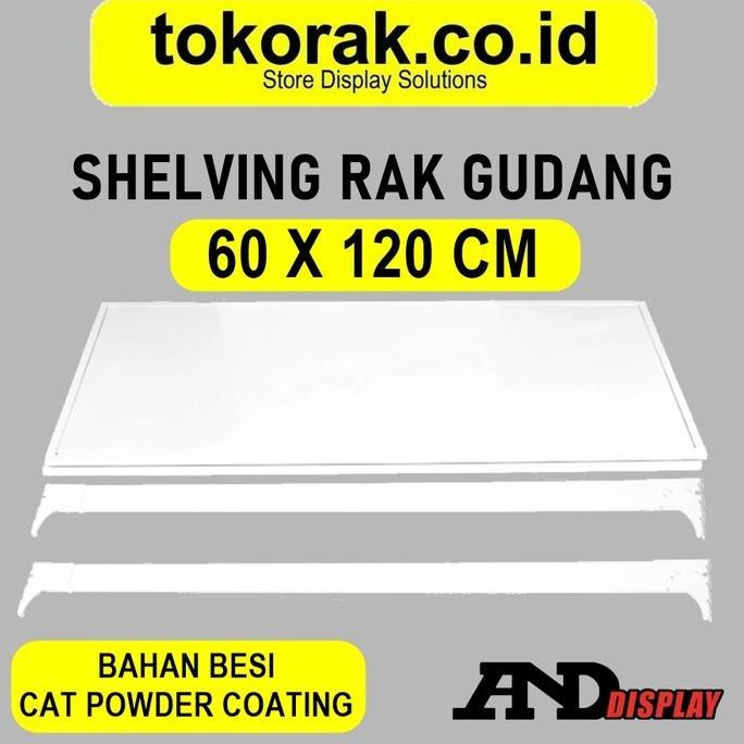 NEW - AMBALAN RAK GUDANG BESI BOLTLESS L. 60 X P.120 CM SHELVING ANDDISPLAY