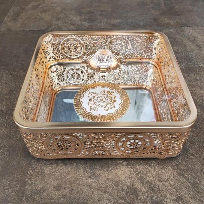 NEW - 603 STOREToples Kaca Persegi Besar Gold