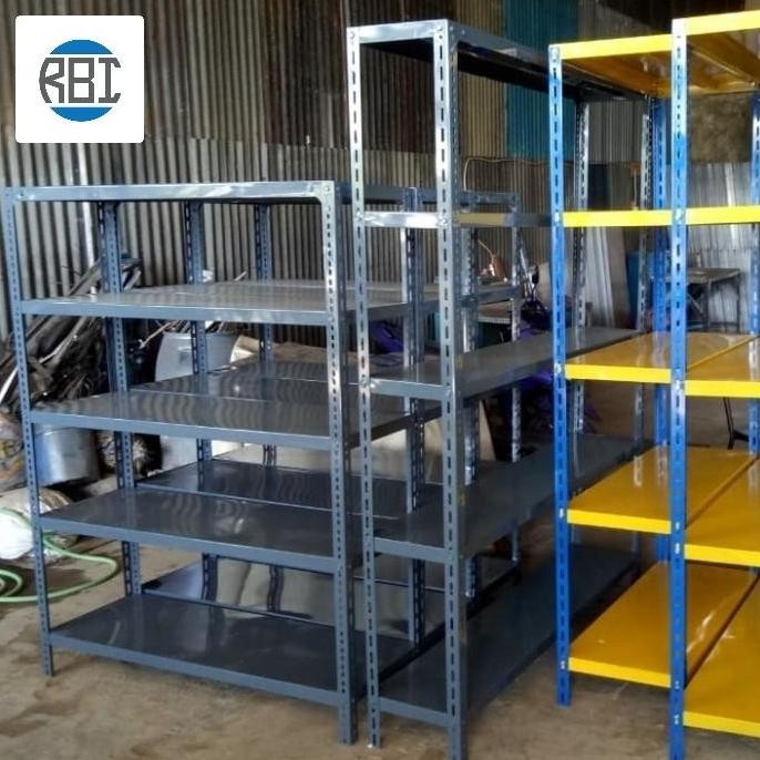 TERLARIS - rak besi siku lubang serbaguna tinggi 150cm