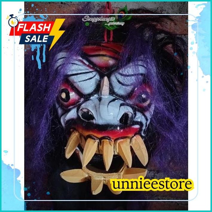 MURAH GEDRUKAN TOPENG MOSTER GEDRUK /TOPENG SPON MAINAN GIGI KAYU SERAM /TOPENG GERDUK