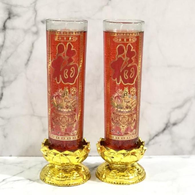 Lilin jelly merah 7 hari BC kotak kuning teratai SL