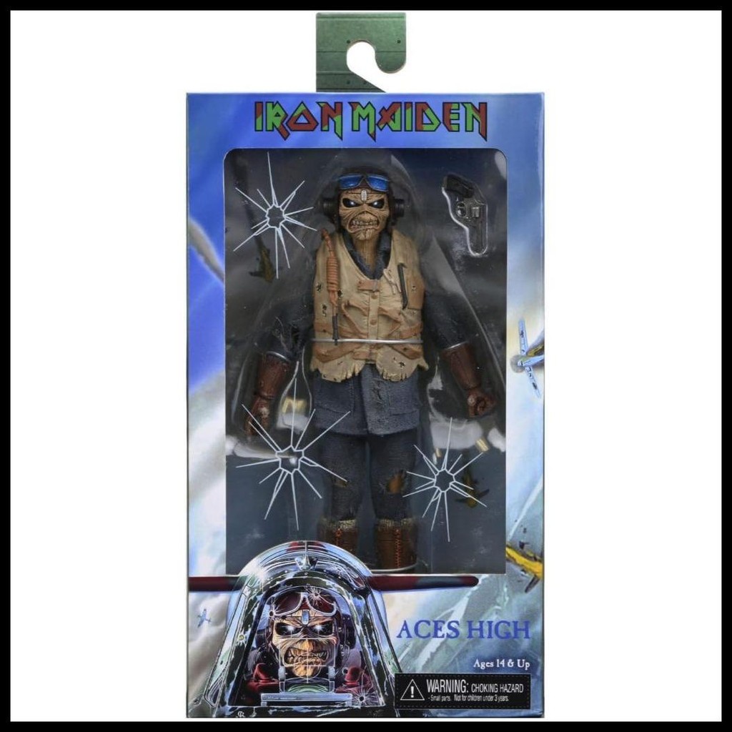HEMAT NECA IRON MAIDEN - ACES HIGH EDDIE - 8" CLOTHED ACTION FIGURE KODE 648
