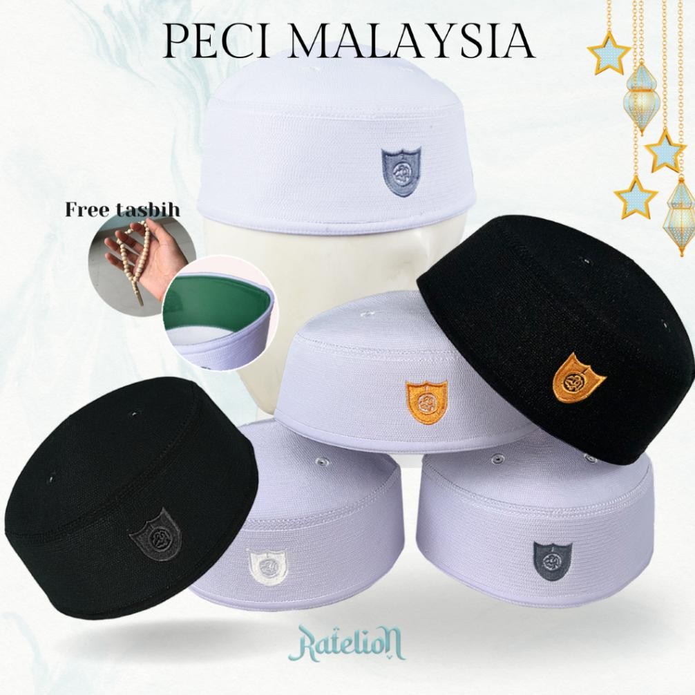 Peci Pakistan Peci Malaysia Haji Pria Kopiah Malaisia Putih Hitam Dewasa Anak Laki Kopyah Malasya Or
