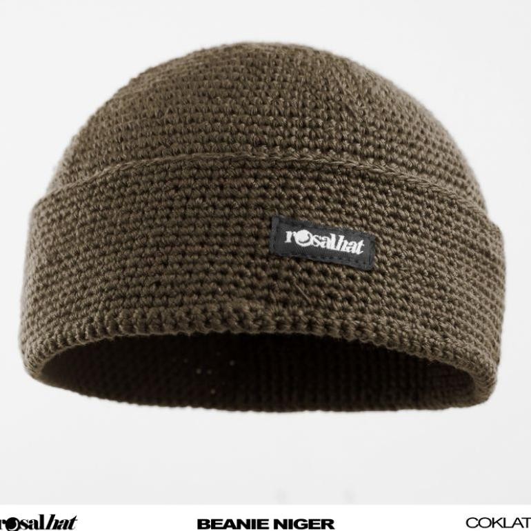 Peci Pakistan Pria Peci Rajut Tebal Beanie Niger Premium Rosal / Songkok Rajut Bold Peci Rajut Benan