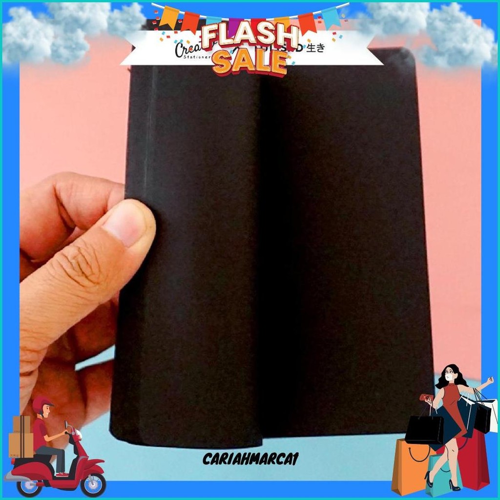 [Tulis.Id Iki ] Black Paper Plain Notebook A6 A5 B5 Cod