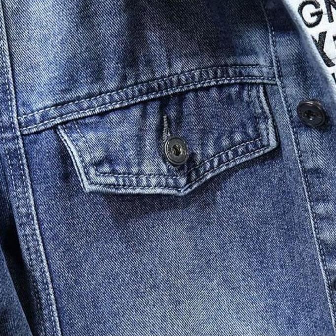 Jaket Jeans Denim Kupluk Bertopi Pria Wanita Terbaru Cowok Distro Keren Tebal Casual