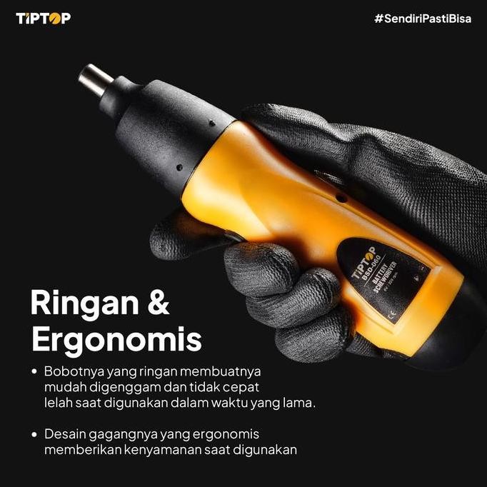 Tip Top Cordless Screwdriver / Obeng Baterai 6V (Bsd-060)
