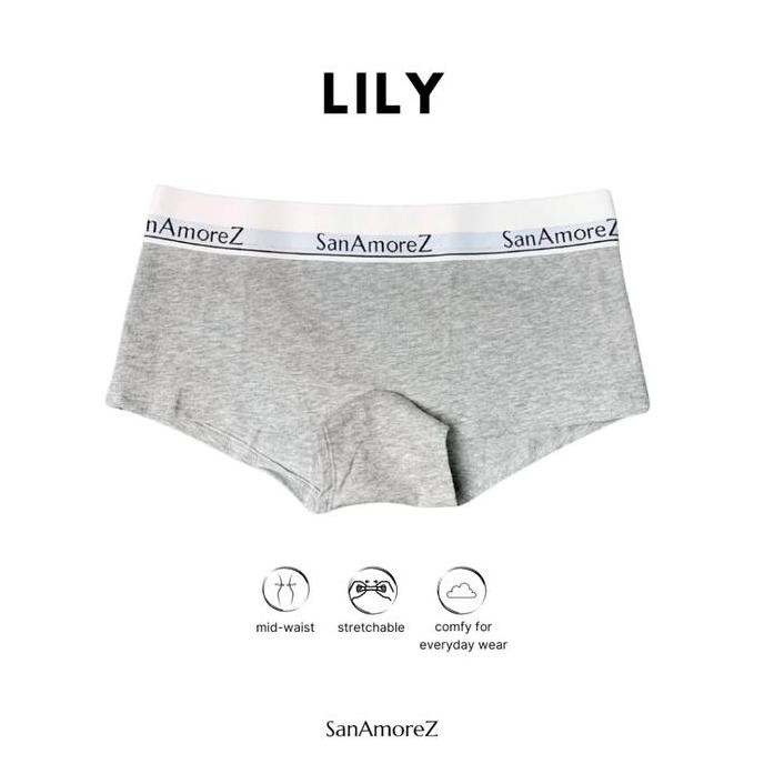 Promo SanAmoreZ | Women Boyshorts Panty / Celana Dalam Wanita - Cotton | Size XS - XL | Mid Waist | 
