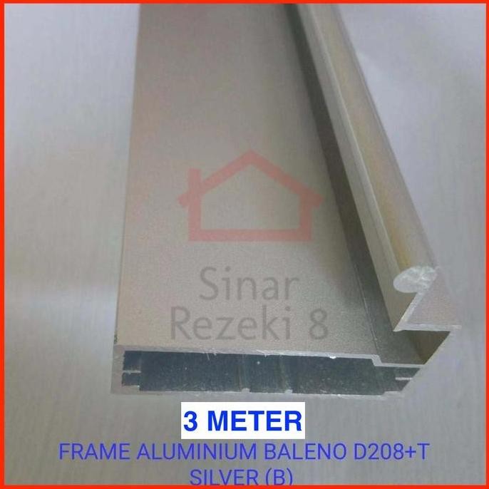 TERLARIS - FRAME Handle Aluminium Kaca Lis Pintu Lemari Kitchen Profil FHD 128