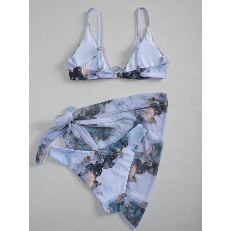 Bikini Swimsuit Baju Renang Three Piece Wanita Outer Transparan Fashion Bikini