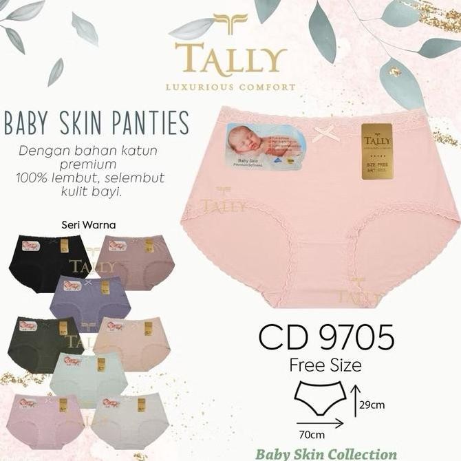 Promo BARU [ 3pcs ] CD Tally Baby Skin 9704 & 9705 Size Kecil dan Besar fit to 50-80kg Lembut COD