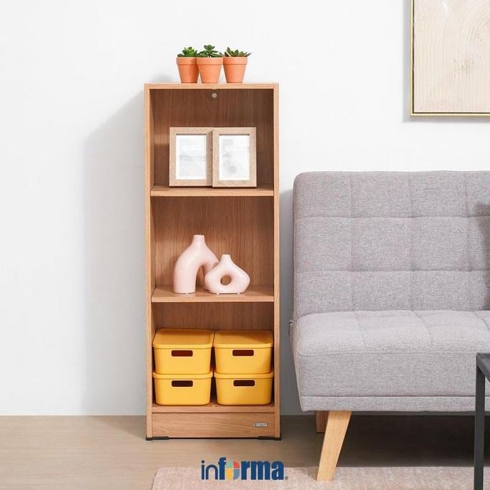Informa - Rak Buku - Pablo Rak Buku 3 Tingkat L40 - Oak