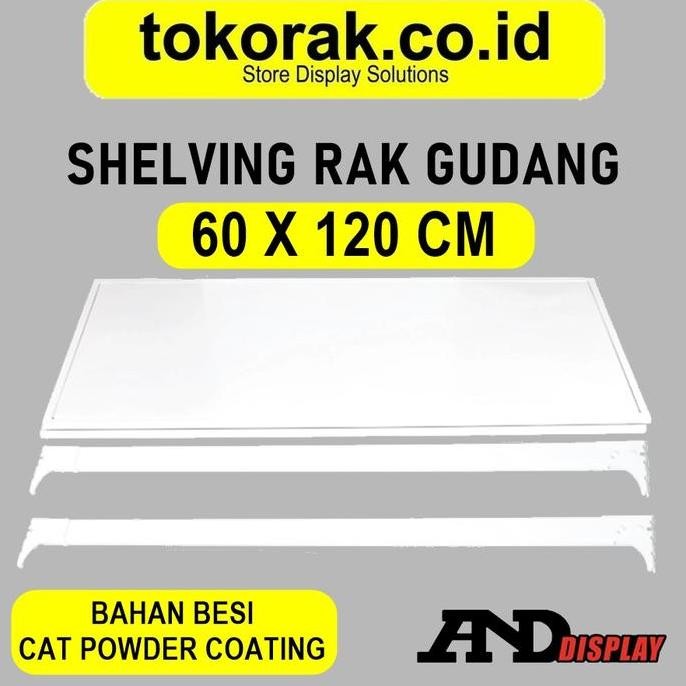 PROMO - AMBALAN RAK GUDANG BESI BOLTLESS L. 60 X P.120 CM SHELVING ANDDISPLAY