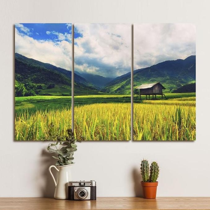 Pajangan Rumah Sawah Pemandangan Desa Dekorasi Rumah Vintage