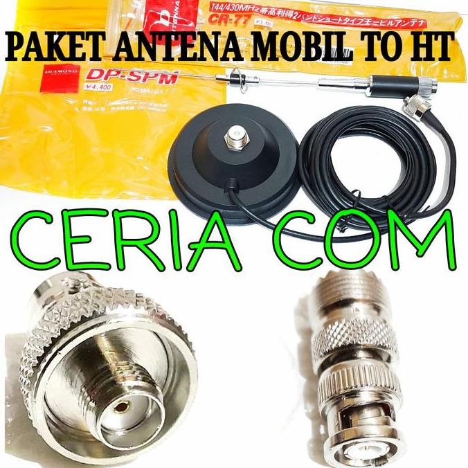 PROMO - PAKET ANTENA MOBIL CR77 BRACKET TO HT BAOFENG WEIRWEI ALL HT CHINA