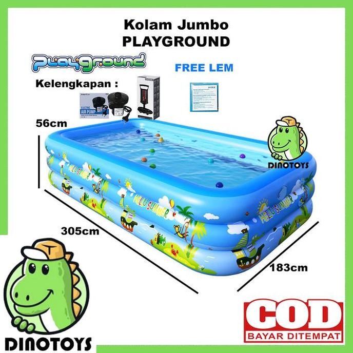 TERMURAH - Dinotoys Kolam Renang Anak Portable Ukuran Jumbo Muat Hingga Dewasa