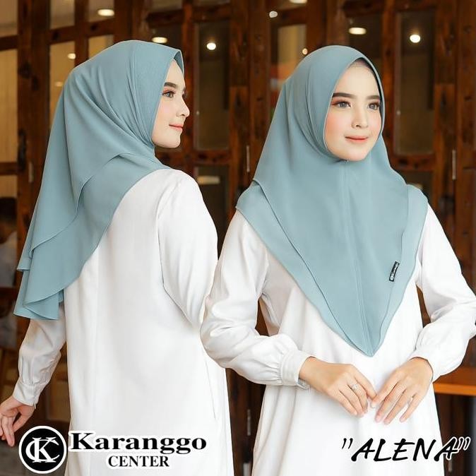 Promo Hijab Cantik Terbaru 2023 Jasmine By Karanggo Model Lancip 2 Layer Ceruty baby Doll muslim ker
