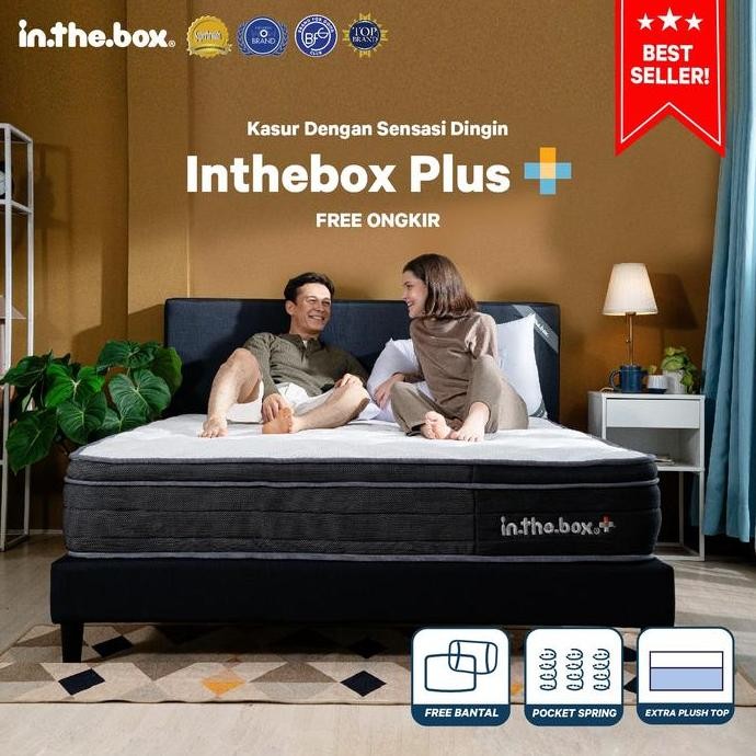 Kasur Spring Bed IN THE BOX PLUS 120x200 (Full) - FREE BANTAL