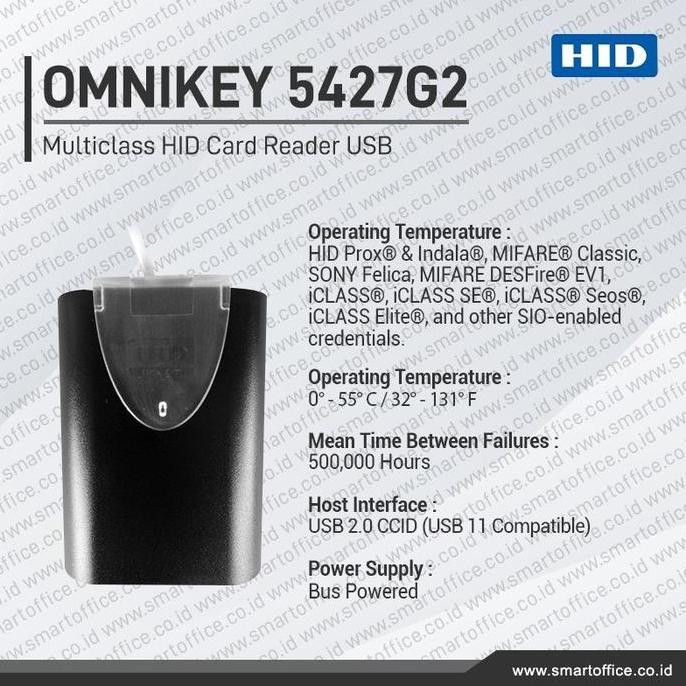 Rfid Reader Hid Omnikey 5427G2 Nfc Multiclass Card New Version 5427Ck