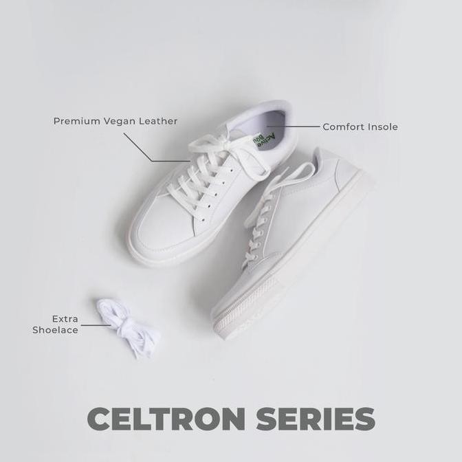 Sepatu Putih Pria White Sneakers Cowok Natara Celtron Full White