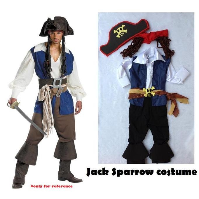 KOSTUM BAJAK LAUT ANAK & DEWASA | Kostum karnaval |kostum karakter bajak laut JACK SPARROW lengkap d