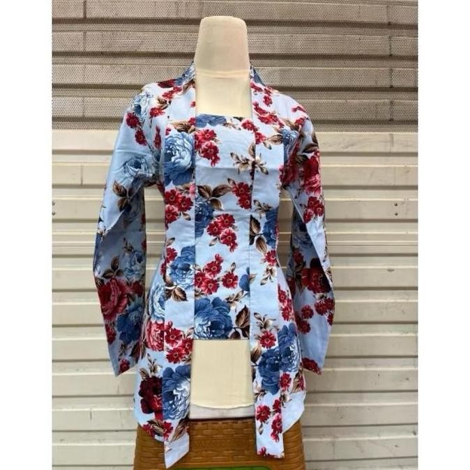KEBAYA KUTUBARU KATUN JEPANG MOTIF BUNGA ( JUMBO )