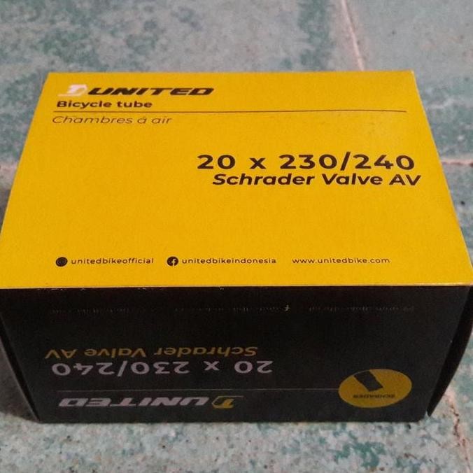 Parts Bmx Ban Dalam United 20 X 2.30 - 2.40 Inner Tube