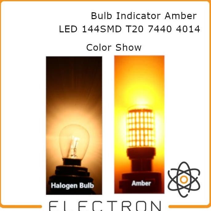 Led T20 7440 144 Smd Amber Orange Canbus Lampu Sein Mundur Senja