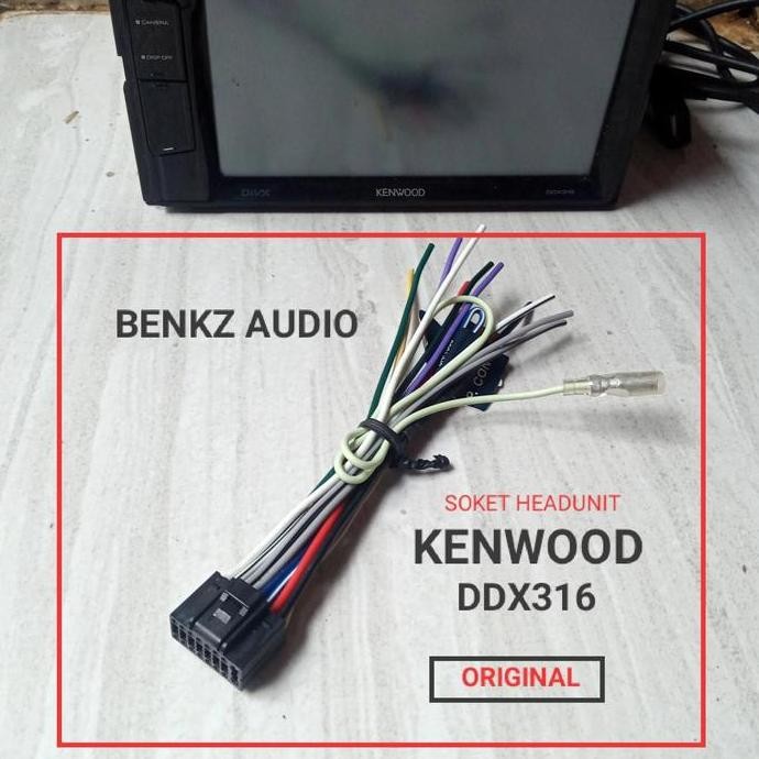 Kabel Soket Headunit Kenwood Ddx316 Original Soket Tape Kenwod Ddx 316