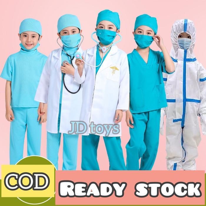 Mainan Baju Dokter Anak Import - Baju Oka Anak - Baju Dokter Jaga