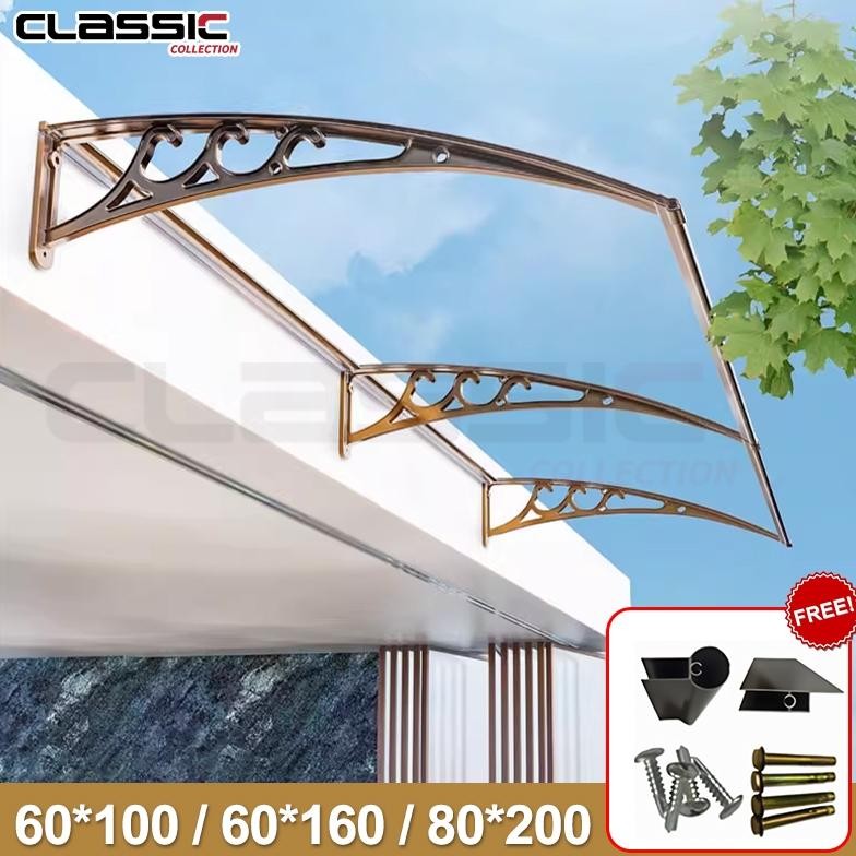Kanopi Canopy Atap Transparan Gelap 60*100/Canopy Kanopi Atap Atap 60*120cm/Canopy Atap Kanopi atap 