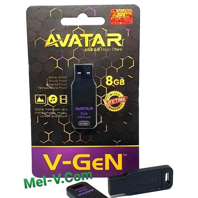 DV16 }} Usb Flashdisk 8GB Vgen Avatar / Flashdisk V gen 8GB Original V-gen