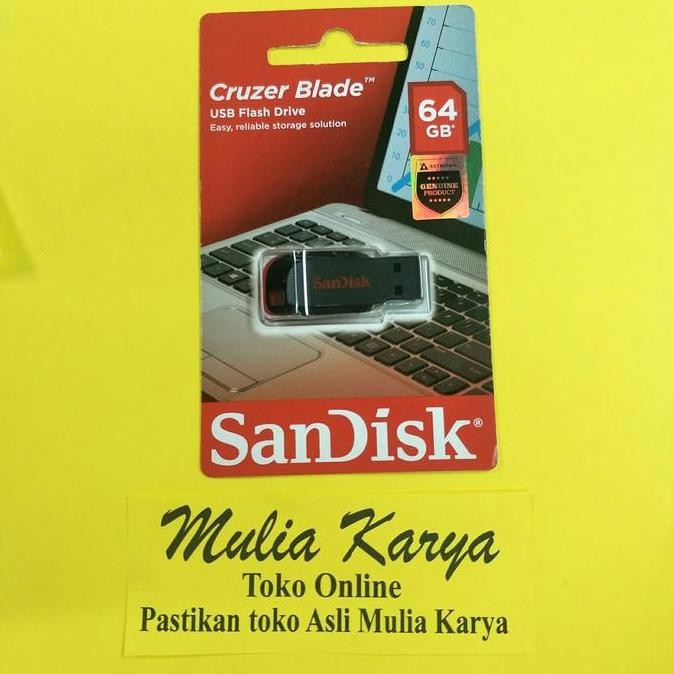 DE109 >> FLASH DISK ORIGINAL SanDisk 64 GB Cruzer Blade 64GB