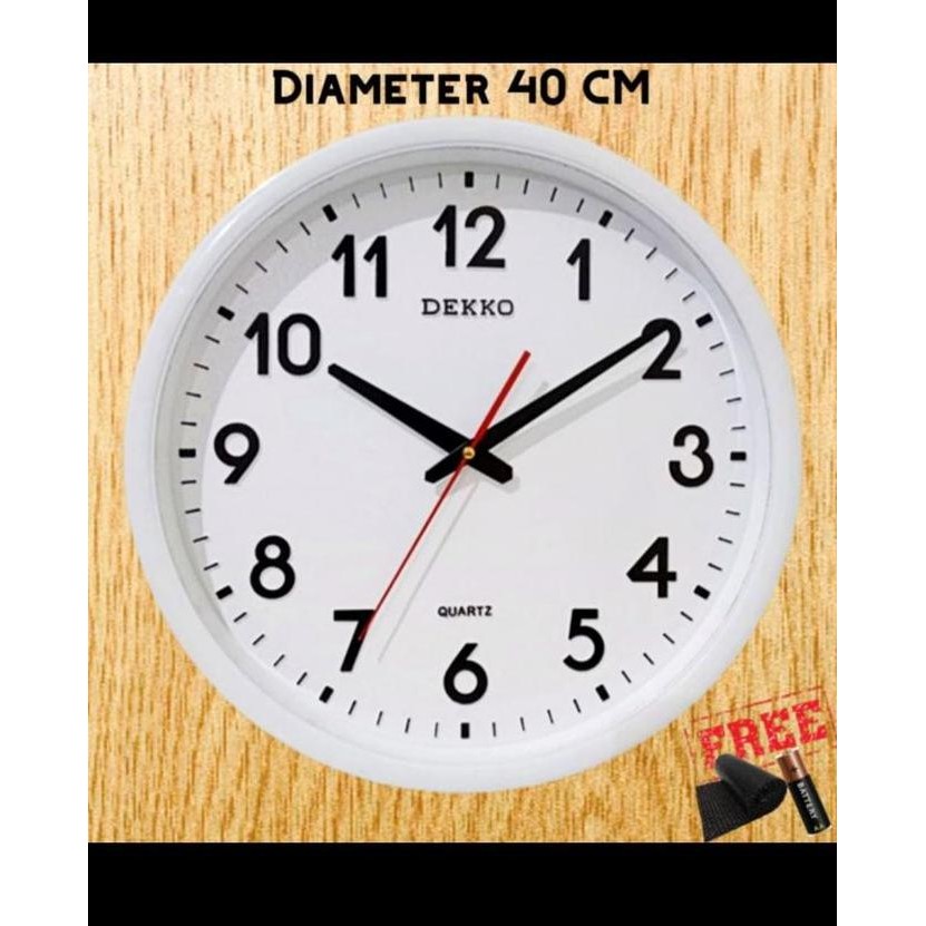Jam dinding besar diameter 40 cm dekko kualitas bagus