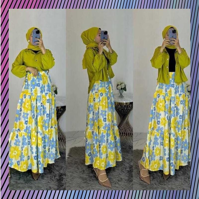 Diskon ONE SET ROK WANITA KEKINIAN KOREAN STYLE | SETELAN ROK WANITA KEKINIAN | SETELAN ROK | SETELA