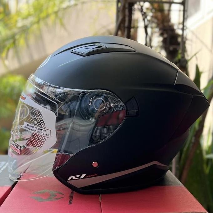 Nhk R1 Max - Solid Black Doff - Double Visor