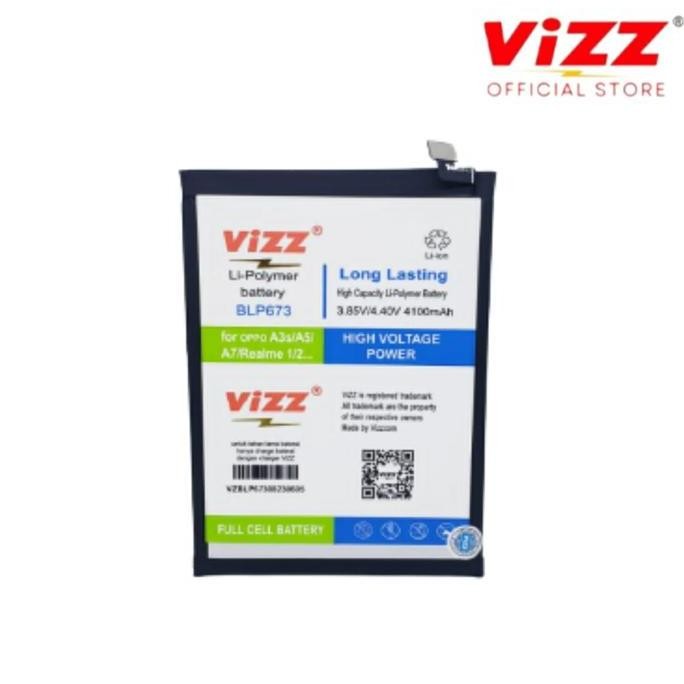 Vizz Baterai Oppo A3S / A55 Blp673 Original