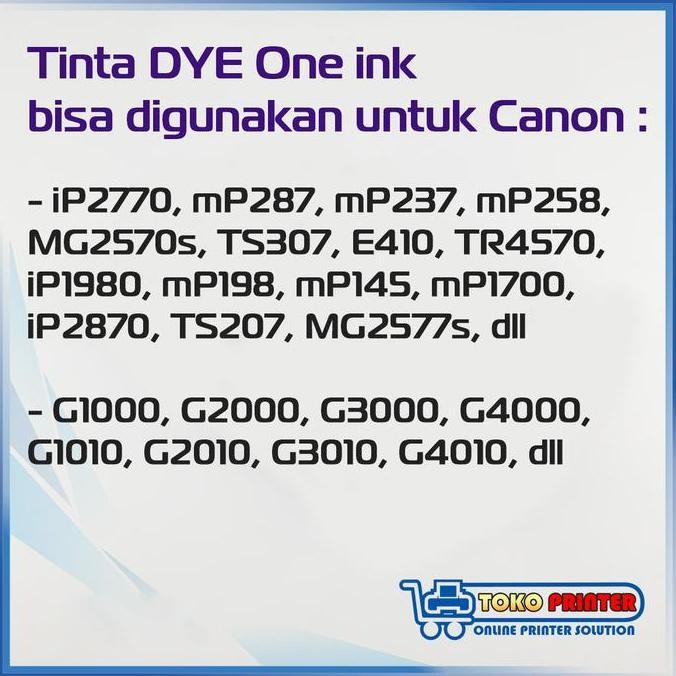 DF105 >> Tinta Printer Canon IP2770 / Refill Isi Ulang Infus