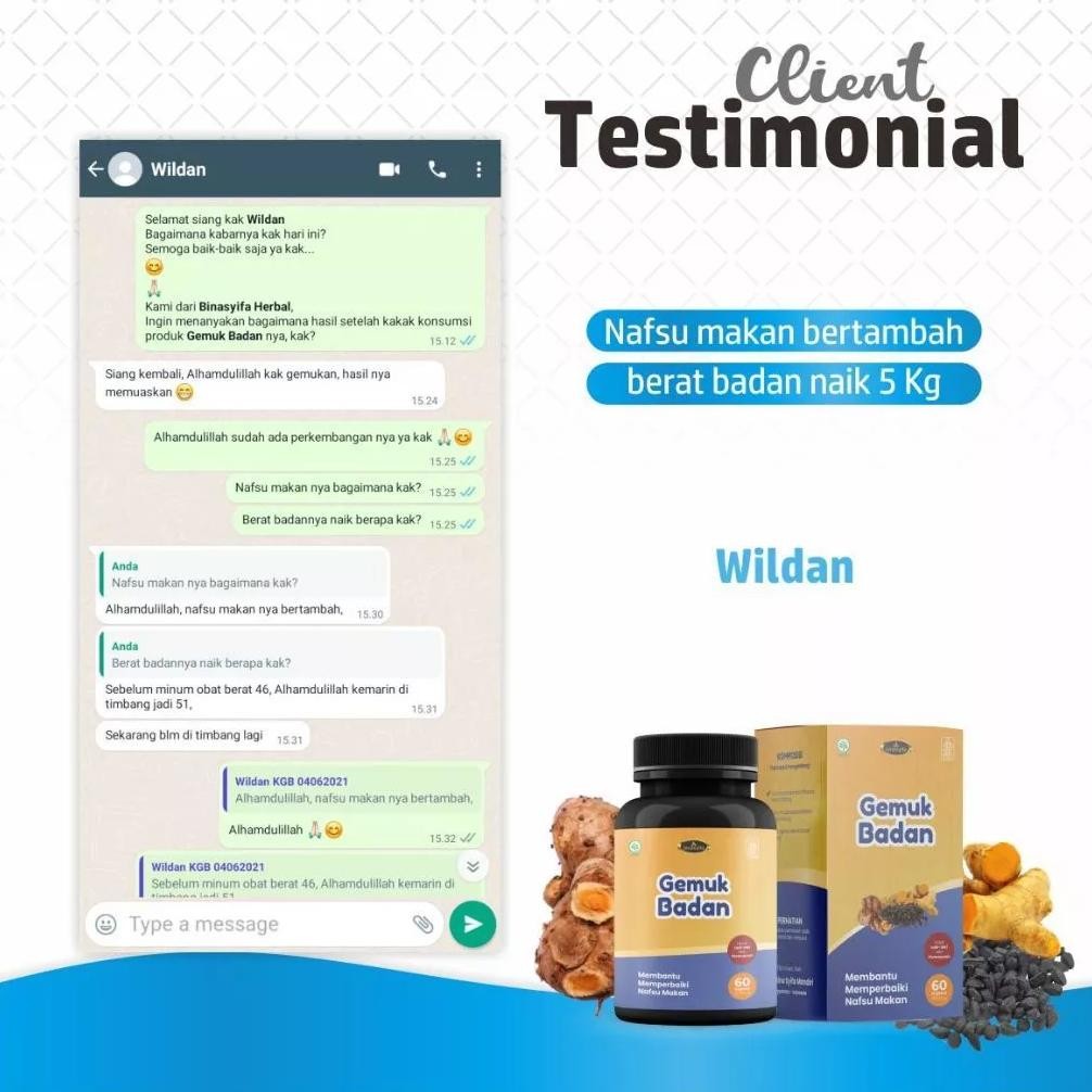 Flash Sale - Penambah Nafsu  Makan Penggemuk Badan BINASYIFA BPOM 100% Original  Aman Untuk Dewasa  