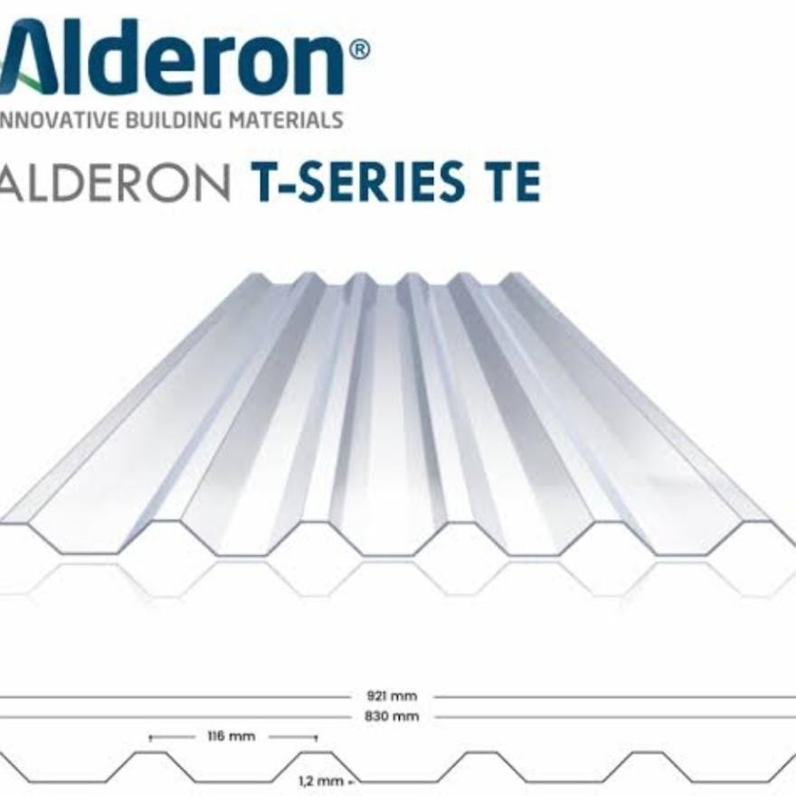 Alderon TE Atap Transparan Bening Pasangan Atap uPVC Alderon 830