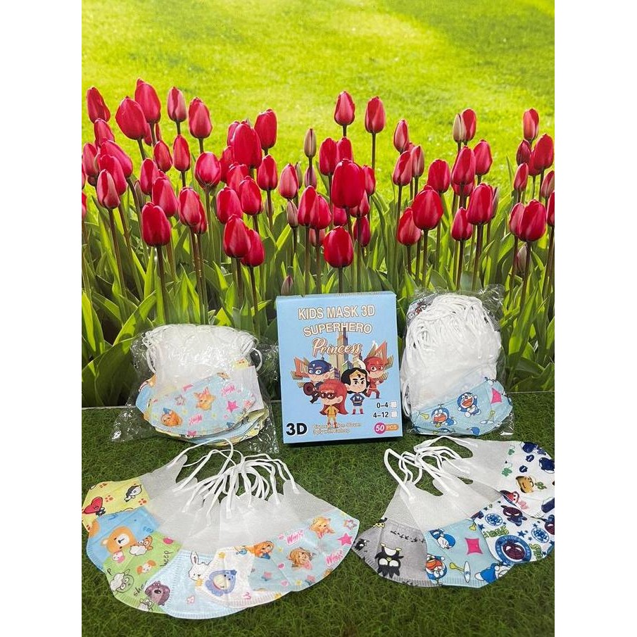 Masker duckbill anak / Masker duckbill anak motif / Masker duckbill anak karakter / Masker duckbill 