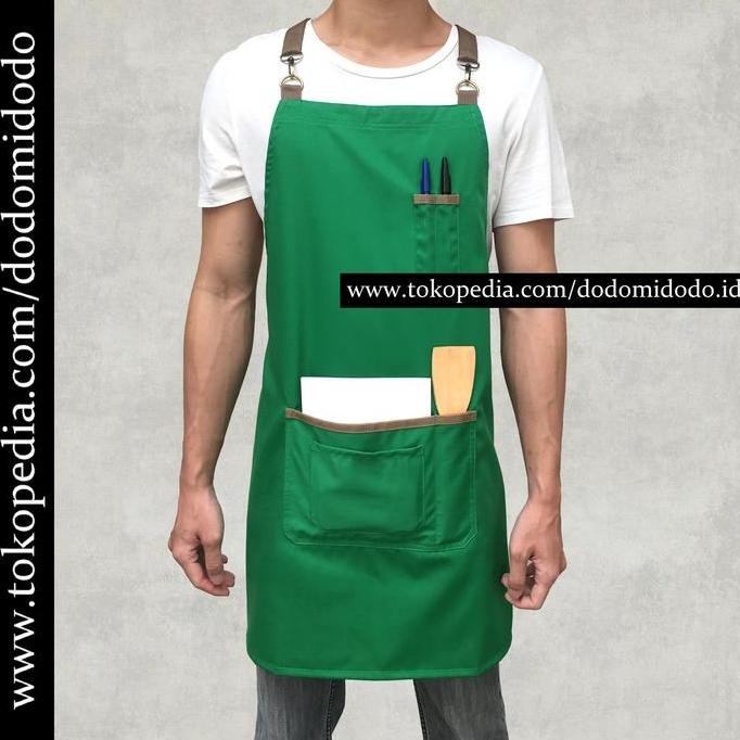 Apron Celemek Barista Cafe Barbershop - Apron Masak - Celemek