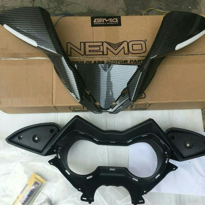 SPION LAMPU DEPAN XMAX MEREK NEMO CARBON Original
